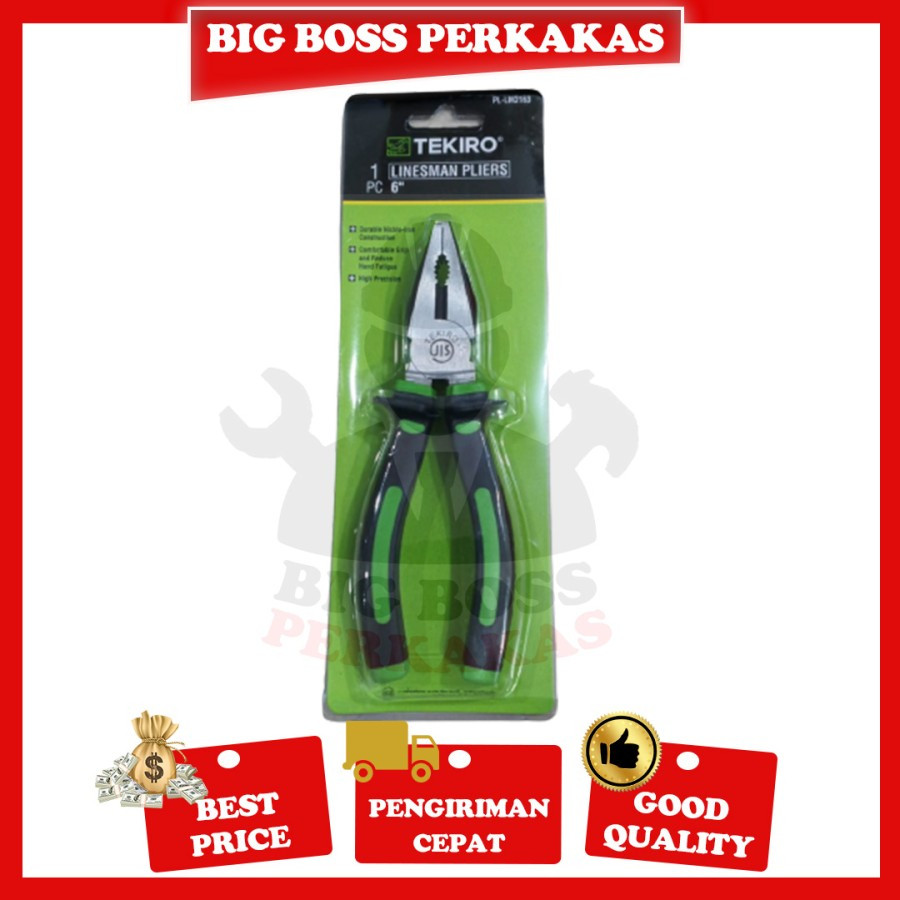 (TEKIRO) Tang Kombinasi ukuran 6 inch / TEKIRO TANG KOMBINASI 6"