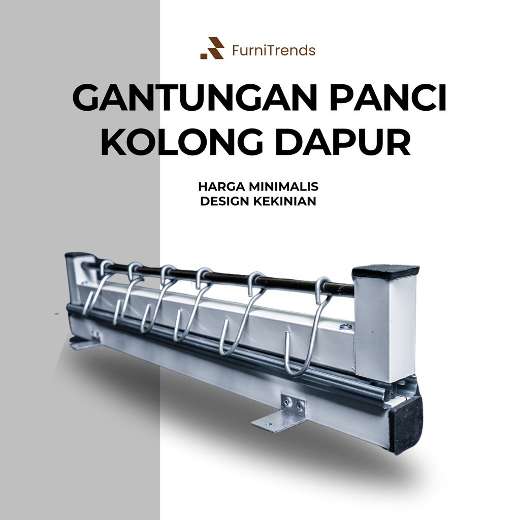 Gantungan Panci Rel Tarik Dorong (ORIGINAL)
