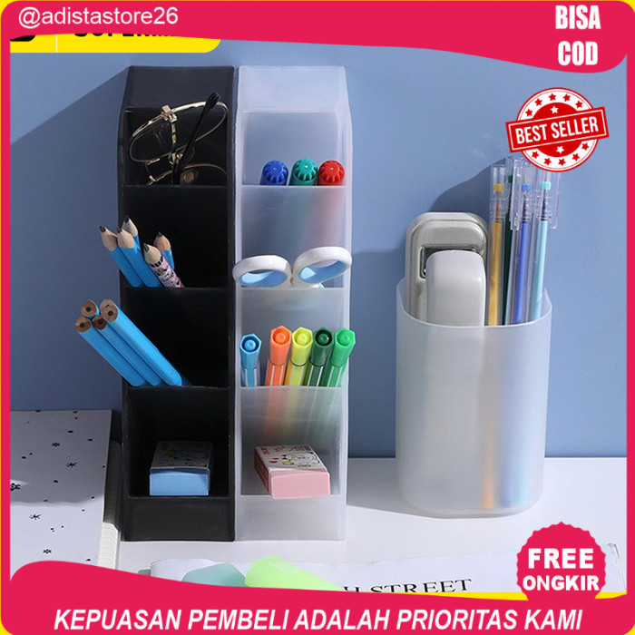 

Pen Holder - Rak Tempat Alat Tulis / Stand Alat Tulis Meja - Round - Black