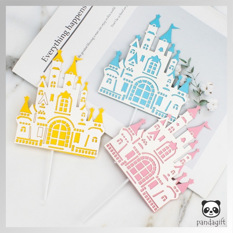 Cake Topper Castle Princess Istana Hiasan Dekorasi Kue Ultah Ulang Tahun Happy Birthday - GG0552