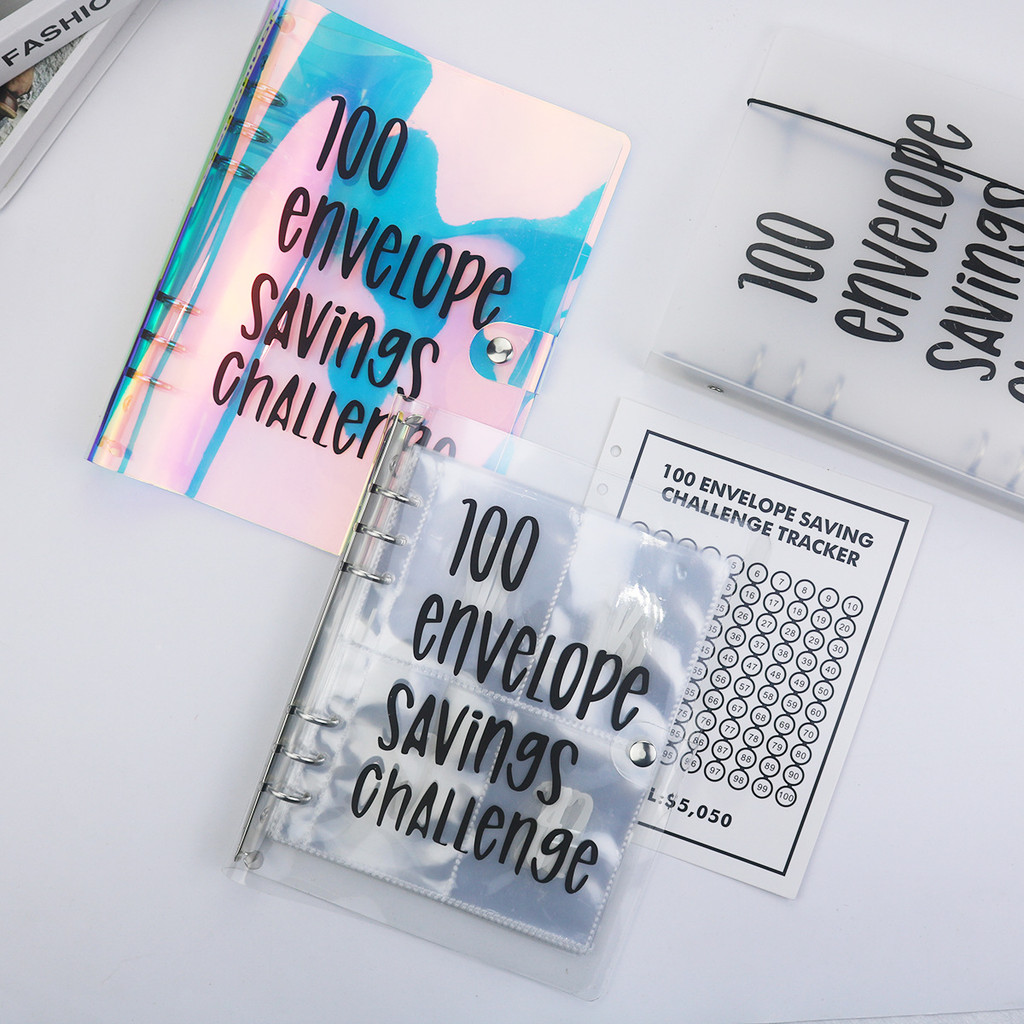 

A5 Laser 100 Envelope Challenge Loose Leaf Binder Notebook Inner Cover Note Book Journal Planner Office Stationery Supplies