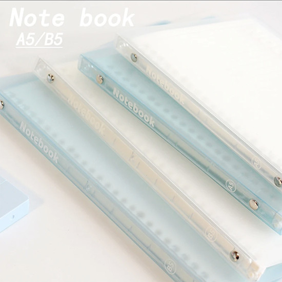 

Buku Notebook A5/B5 Binder Aesthetic Buku Tulis Sekolah Morandi Loose Leaf Book Transparant Cover Korea Buku Diary Alat Tulis