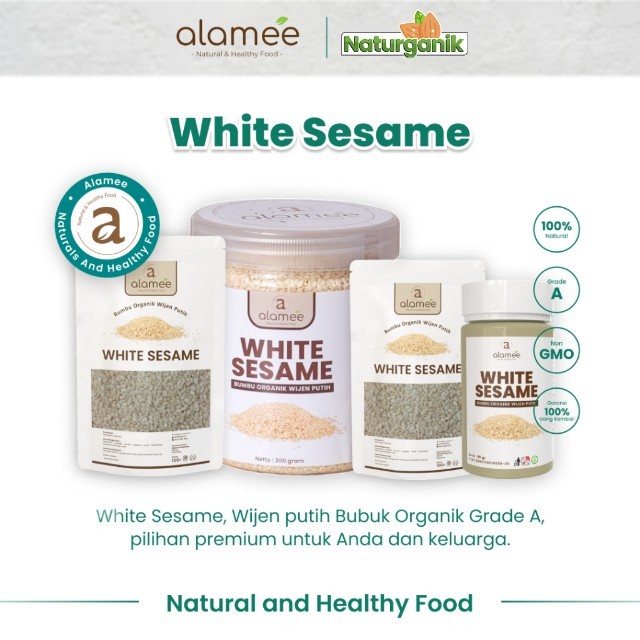 

ALAMEE Wijen Putih White Sesame Seed Bumbu Dapur Organik Masak Naturganik