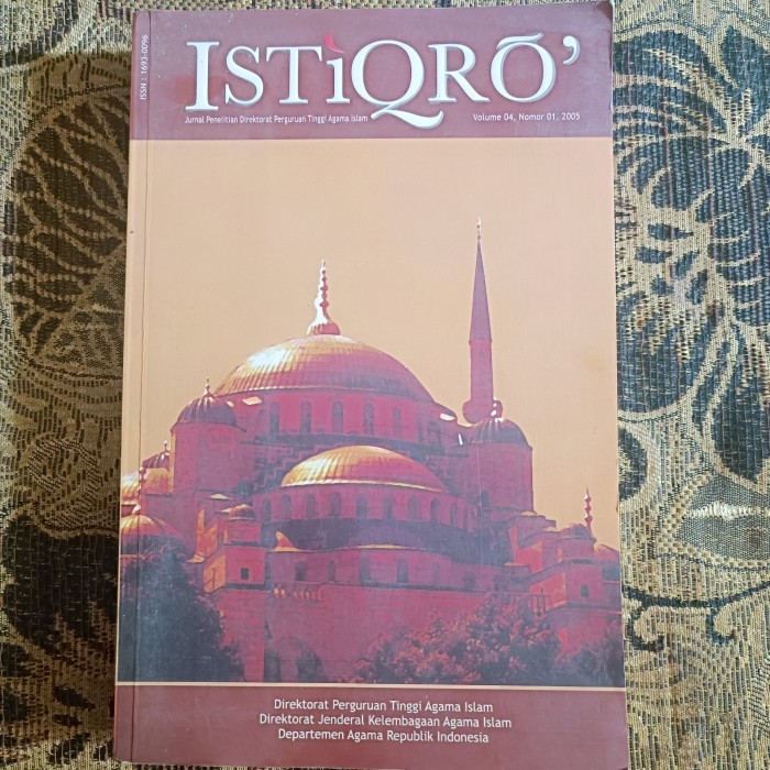 ISTIQRO' Jurnal Penelitian Direktorat Perguruan Tinggi Agama Islam, Volume 04, Nomor 01, 2005