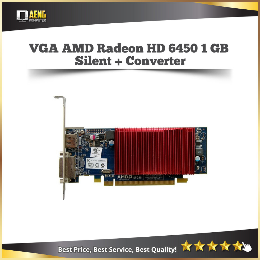 Amd Radeon HD 6450 Merah Merona 1 GB 64 bit DDR3 Mode Silent Murah