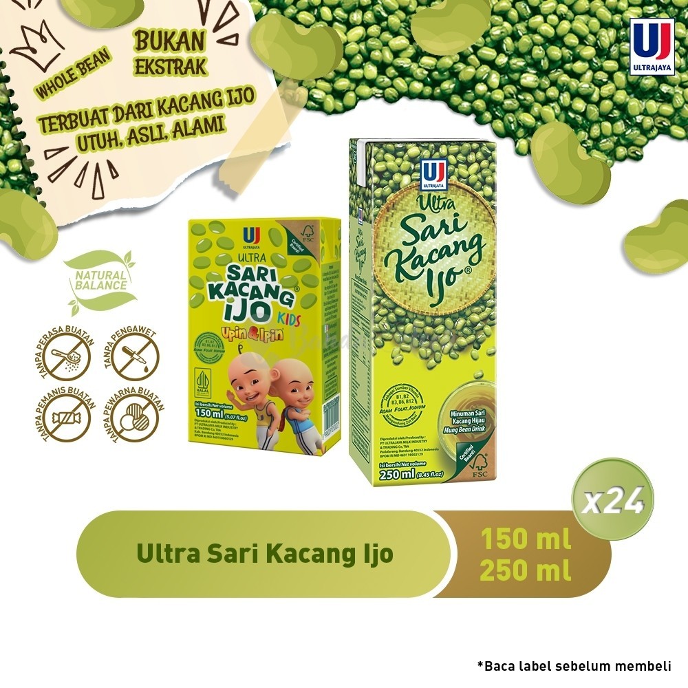 

(Aceh) Ultra Sari Kacang Ijo - 1Dus isi 24pcs