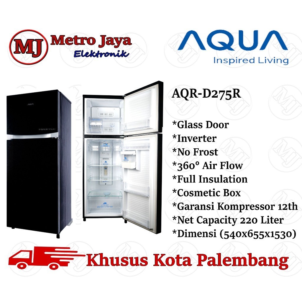 PROMO SPESIAL Kulkas 2 pintu Aqua Sanyo Aqr-d 275