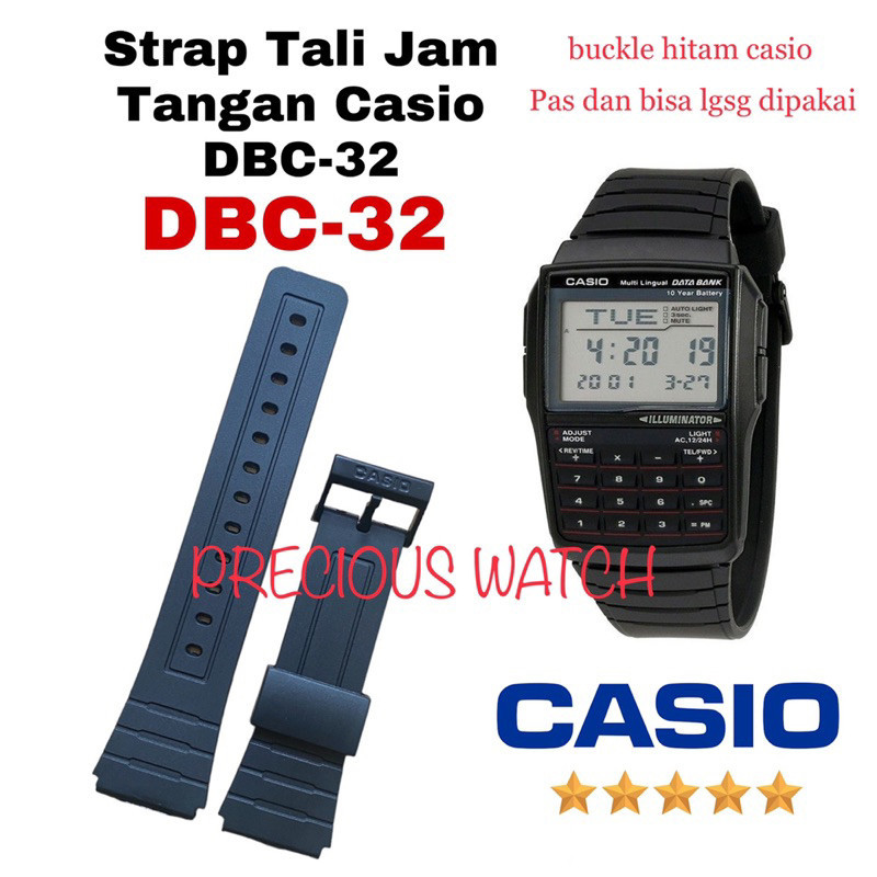 Tali Jam Tangan Casio Databank DBC32 DBC 32 DBC-32 DBC150 DBC 150 DBC-150 DBC30 DBC 30 DBC81 DBC 81