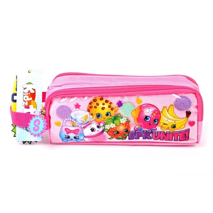 

New Arrival SHOPKINS Tempat Pensil Anak Original Double Zipper Pouch SK-NSPB104