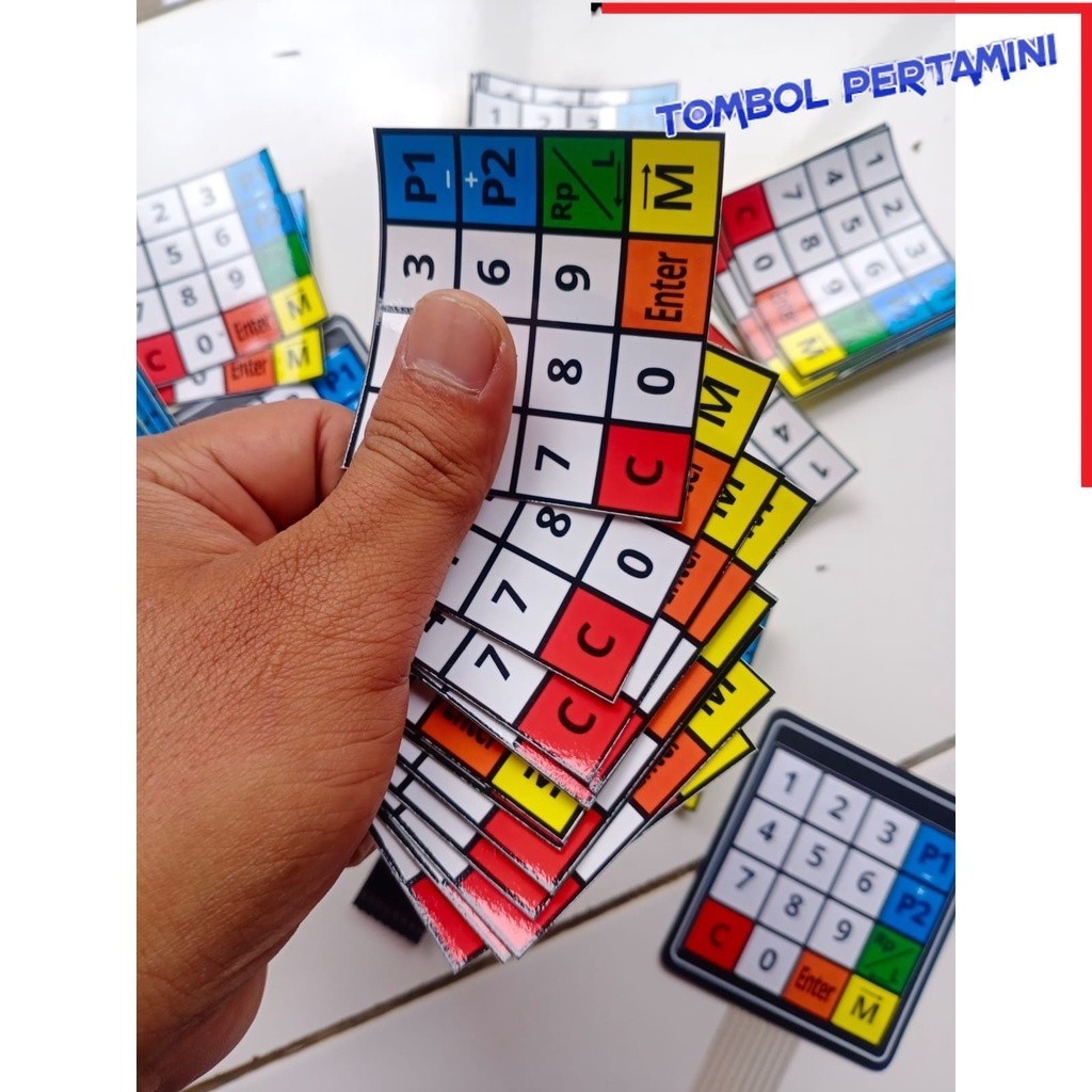 

Stiker Variasi Keypad Matrix 4x4 Pom Mini / Pertamini Laminasi & Best Presset Anti Air