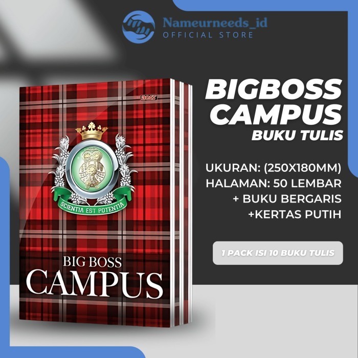 

Buku Tulis BigBoss Campus 50 Lembar 10Pcs
