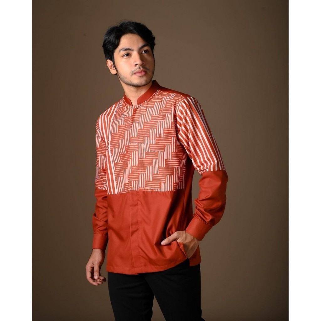 FATIH BAJU KOKO BATIK PRIA DEWASA LENGAN PANJANG SERI HASBI - FATIH