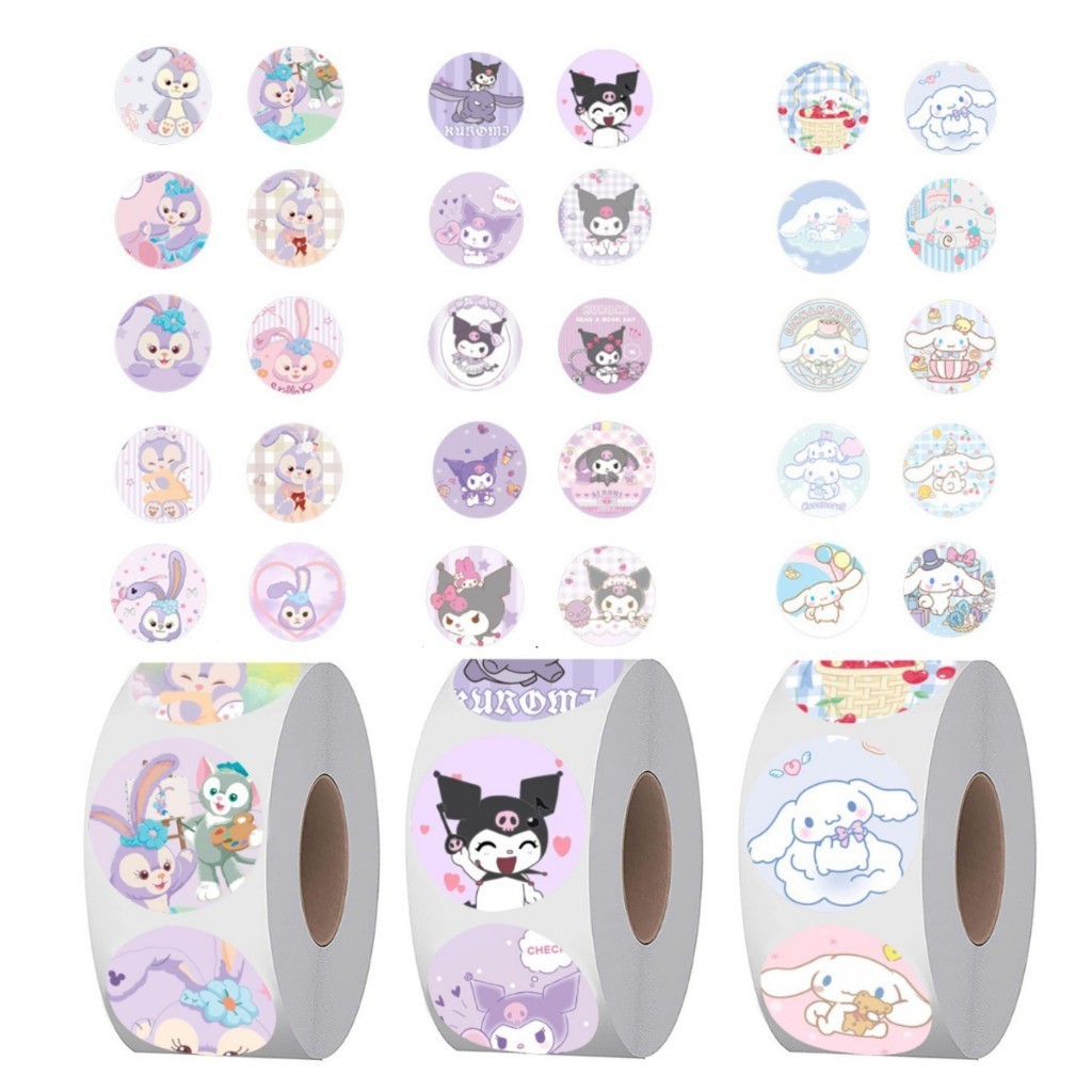 

✨AWC✨ 1SET ISI 200 DAN 500 STICKER ROLL MOTIF KARTUN LUCU / STICKER ROLL MOTIF BUNNY AND GIRL KAWAI / LABEL STICKER ROLL