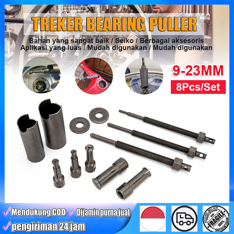 <Ready stok/COD> Treker Bearing Puller Set 8pcs 9-23mm Treker Special Tool Bearing Bearing In Motorc