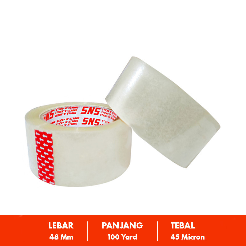 

☆..☆ Lakban Bening / Coklat 2 Inch (48 mm) x 100 Yard SNS
