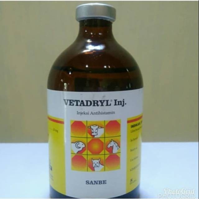 NEW ✨ - Obat Anti Alergi Antihistamin Hewan (VETADRYL 100 ml Injeksi)