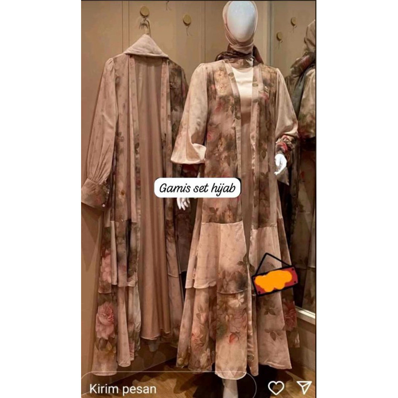 SHELLASAUKIA Gamis SS terbaru dijamin ORI set hijab