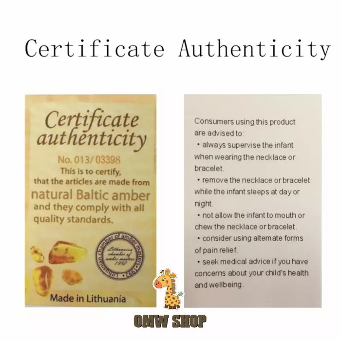 promo ✨ -Kalung Amber Bayi Kalung Anti Rewel Bayi Amber Necklace