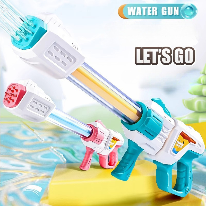 Pistol Air Meriam Anak-anak, Mainan Anak-anak, Pistol Air Tarik Keluar, Pistol Air Besar, Mainan Per
