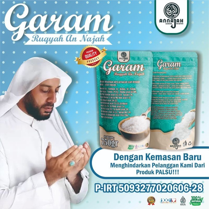 

GARAM RUQYAH AnNajah Original -Penarik Rezeki/Solusi Usaha Laris Dan Meruqyah/Menetralisir Rumah,Toko, Tempat usaha Dari Energi Negatif | Spesial Promo