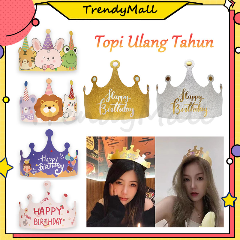 kartun topi ulang tahun /anak-anak karton emas dewasa topi ulang tahun/topi ulang tahun mahkota lipa