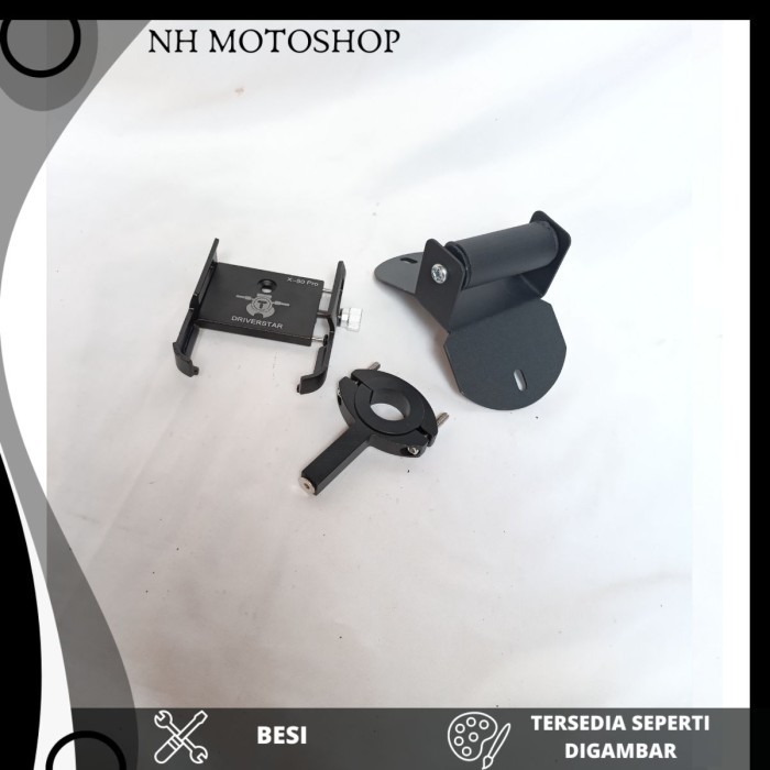PAKET HOLDER HP BREKET BRACKET GPS HOLDER HP MOTOR YAMAHA NMAX NEW COVER STANG MOTOR NMAX BARU HOLDE
