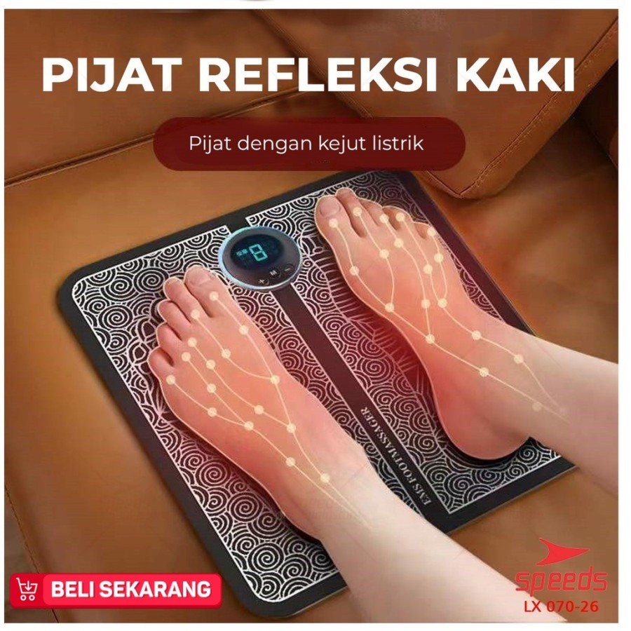 Alat Pijat Refleksi Kaki EMS Foot Massager USB Recharge Elektrik Foot