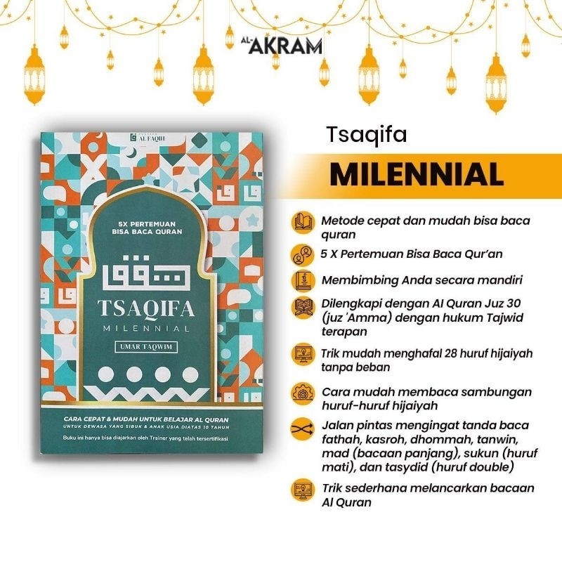 

[PROMO MURAH] BUKU TSAQIFA MILENIAL PANDUAN CARA CEPAT BACA AL QURAN AL AKRAM