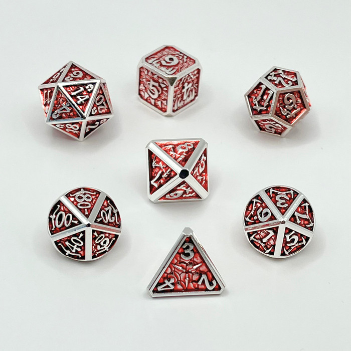 7 Dice Barbarian Metal Dice Set - DND Dice - Dungeons & Dragons | Board Game