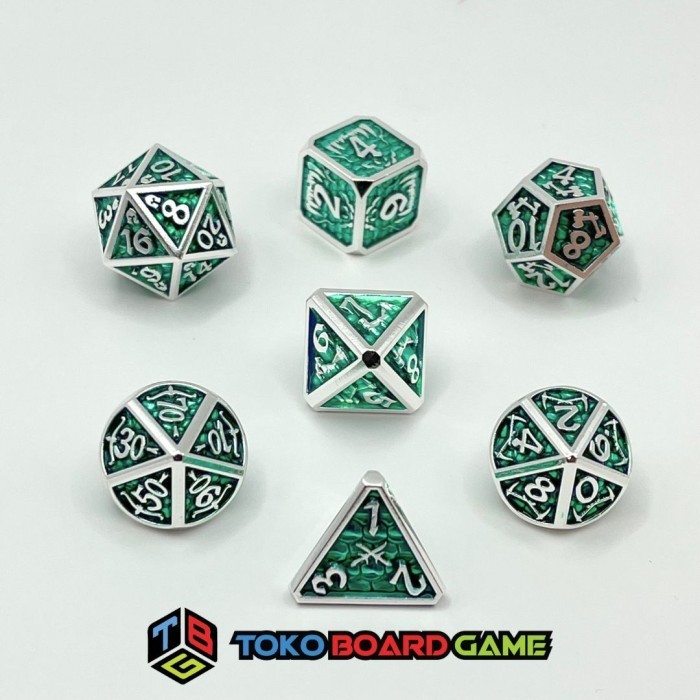 7 Dice Hunter Metal Dice Set - DND Dice - Dungeons & Dragons | Board Game