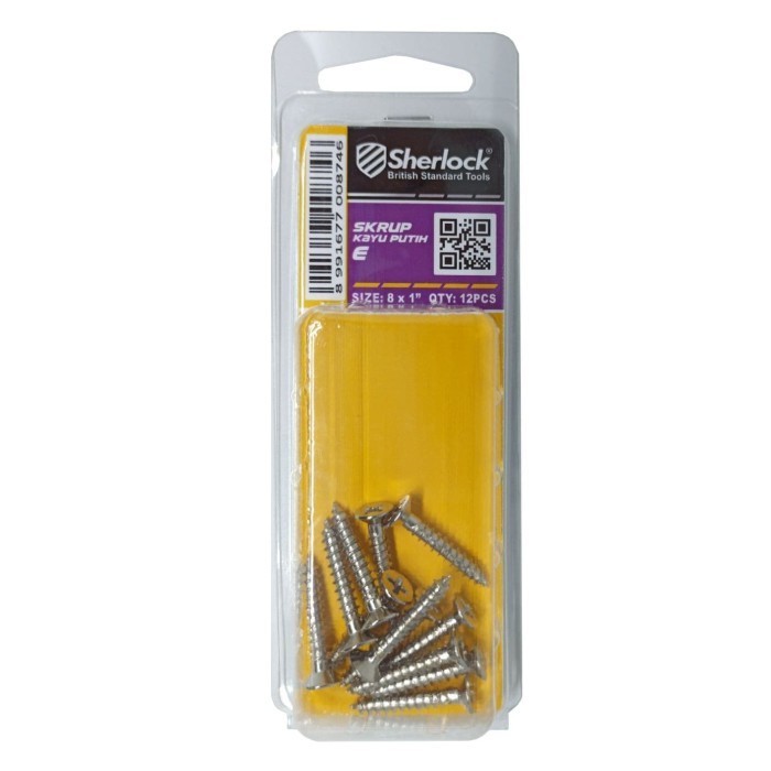 Skrup KAYU PUTIH ENGSEL (8x1") SHERLOCK