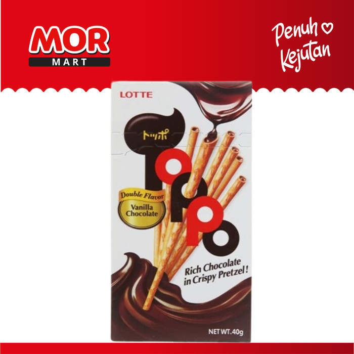 

LOTTE Toppo Vanilla Chocolate Stik Biskuit Coklat 40gr