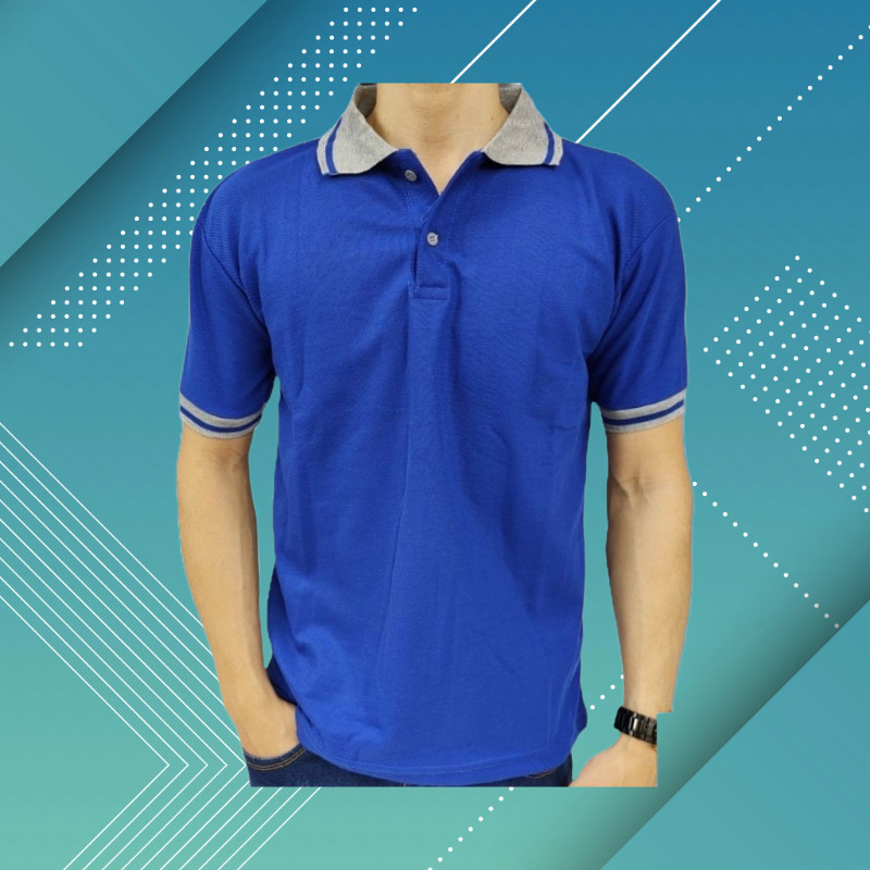 KAOS POLO SHIRT LENGAN PENDEK KERAH KOMBINASI BAJU PRIA WANITA POLOS WARNA HITAM PUTIH COKLAT KUNING