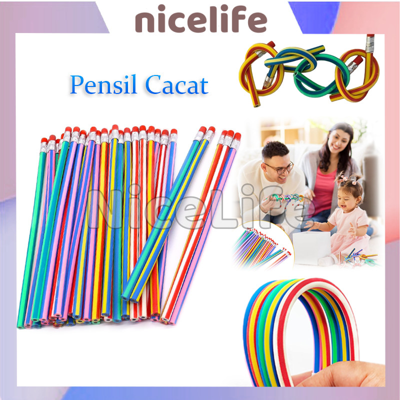 

Pensil Flexsible Lentur Unik Lucu / Pencil Anak Karet Warna-Warni / Alat Tulis Sekolah / Alat Tulis Sekolah Anak