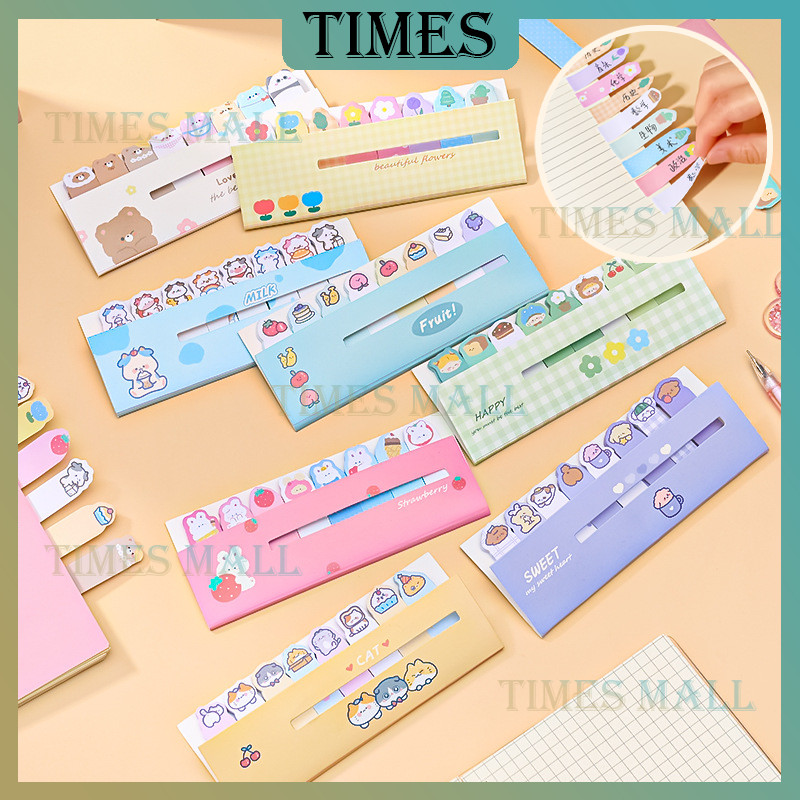 

Sticky Notes Karakter 8IN1/Penanda Buku Memo Pad Convenience Cute/Colorful Berwarna Memo Pad/Notes Tempel Lucu Karakter/Pembatas Buku Super Cute