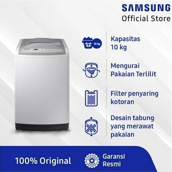 Samsung Mesin Cuci 1 Tabung Top Loading 10 Kg WA10M5120 SG Washer Pintu Atas