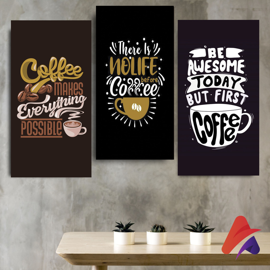 HIASAN DINDING CAFE KOPI PAJANGAN CAFE KOPI WALL DECOR CAFE KOPI POSTER KAYU CAFE KOPI KOLAM DECOR