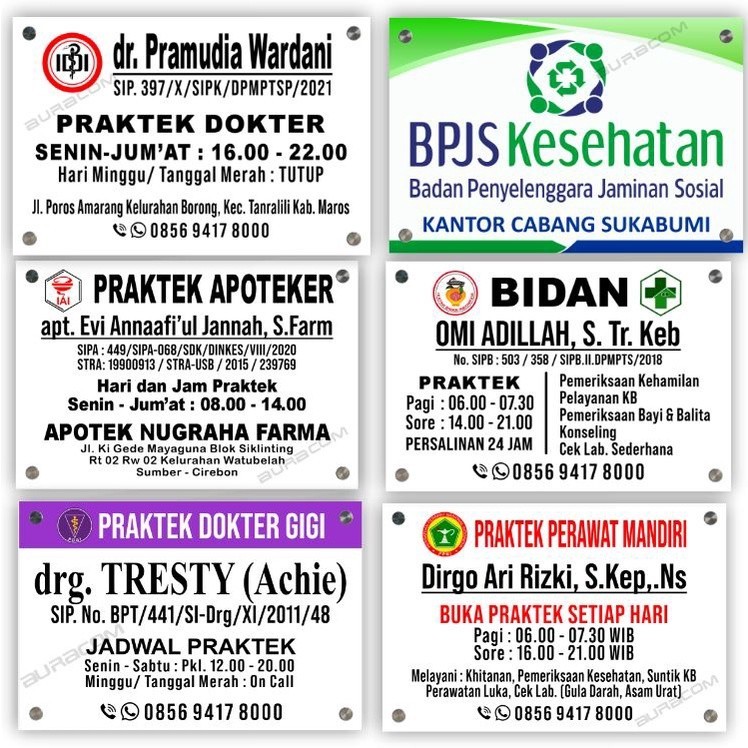 

[PROMO MURAH] Papan Praktek Apoteker, Dokter, Bidan , Perawat, Dll | Bisa Custom Design | Siap Pakai untuk Indor (BAHAN AKRILIK)