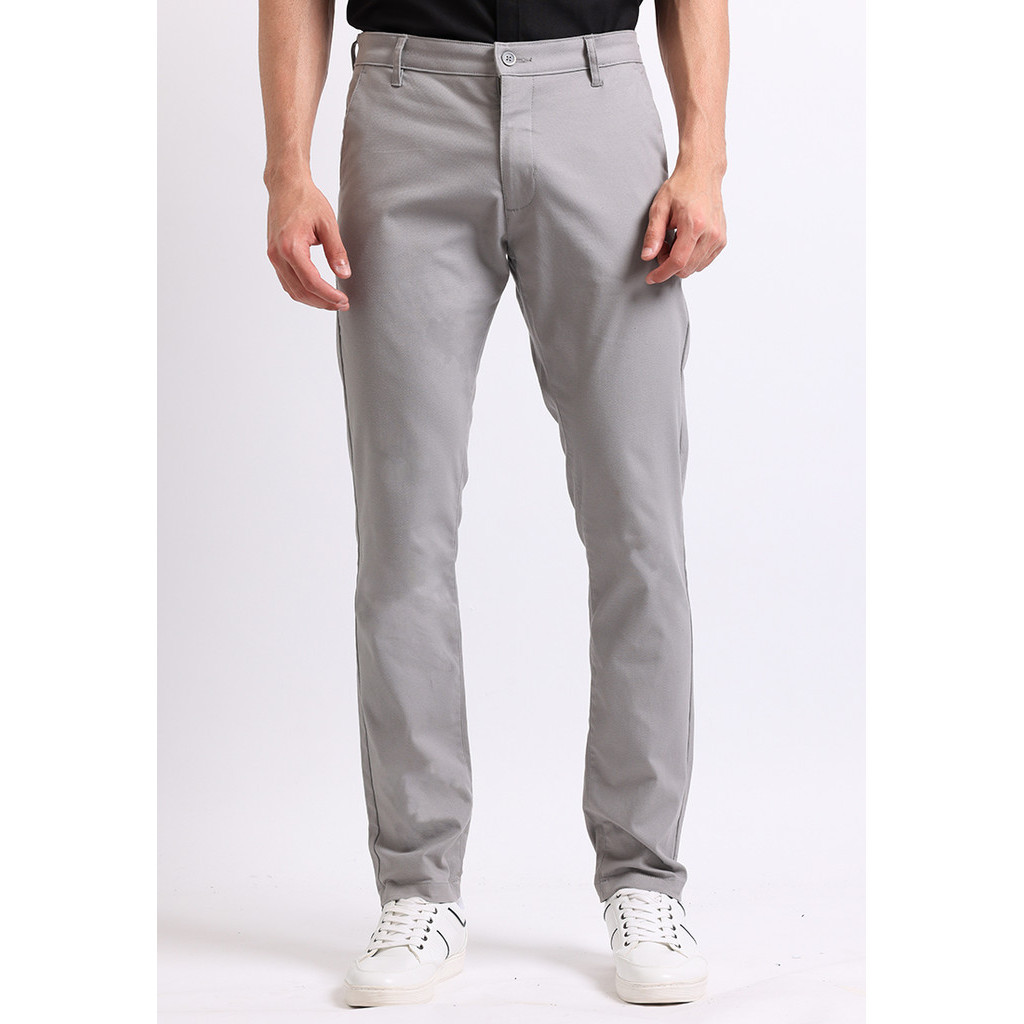 Manzone Celana Panjang Pria Chinos- Amir 3 - Grey Light