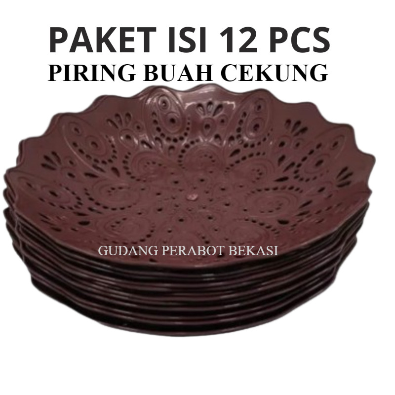 [GPB] Piring Rotan Cekung Bahan Plastik Ukuran Besar