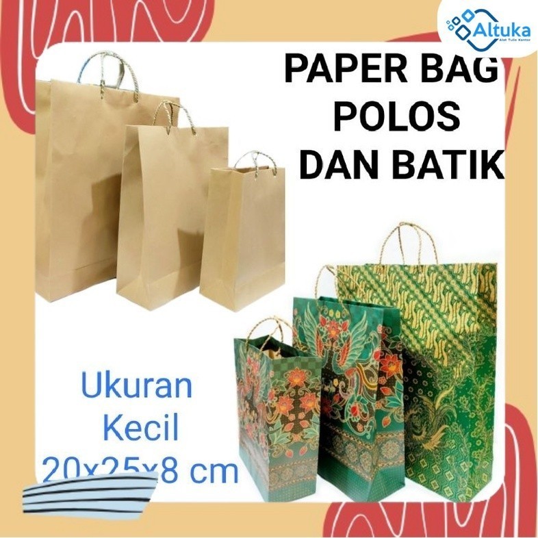 Paper Bag Goody Bag Batik dan Polos KECIL