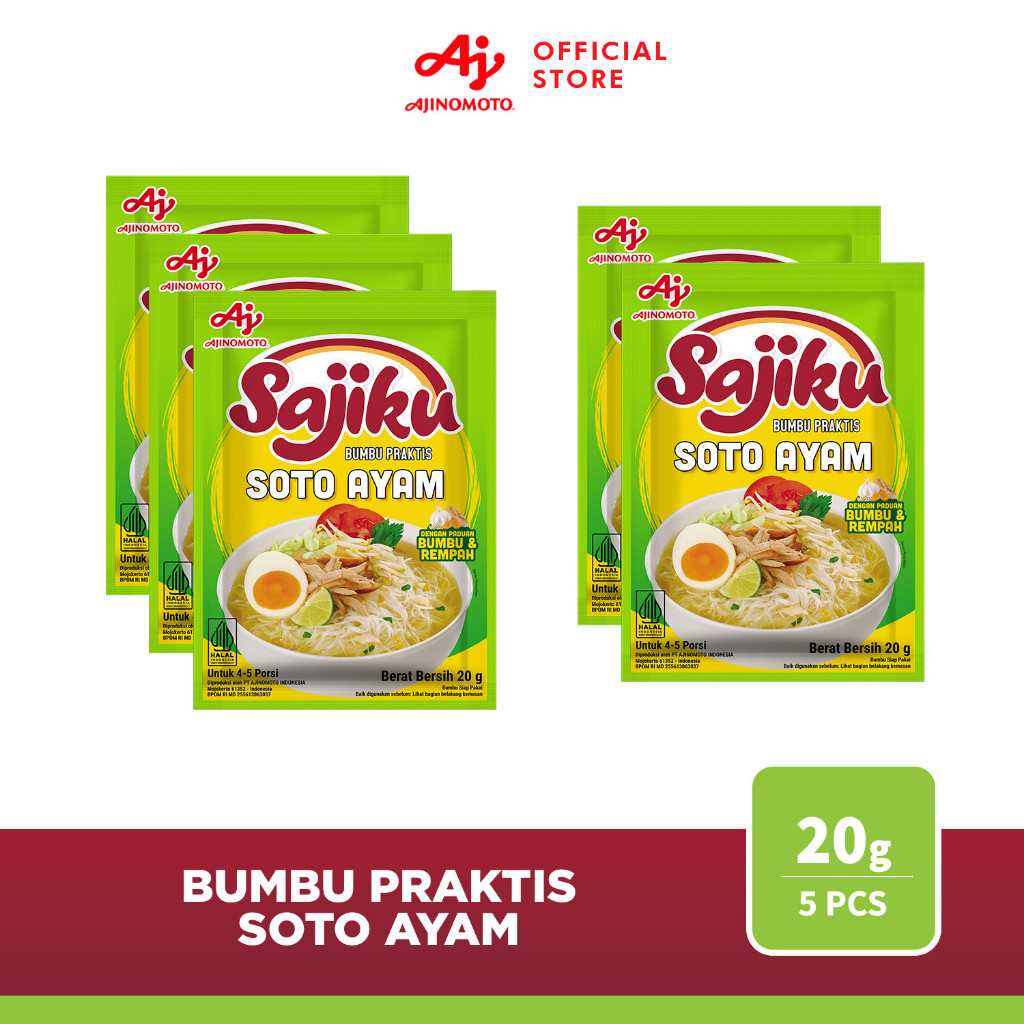 

Sajiku® Bumbu Praktis Soto Ayam 20gr (5 pcs)