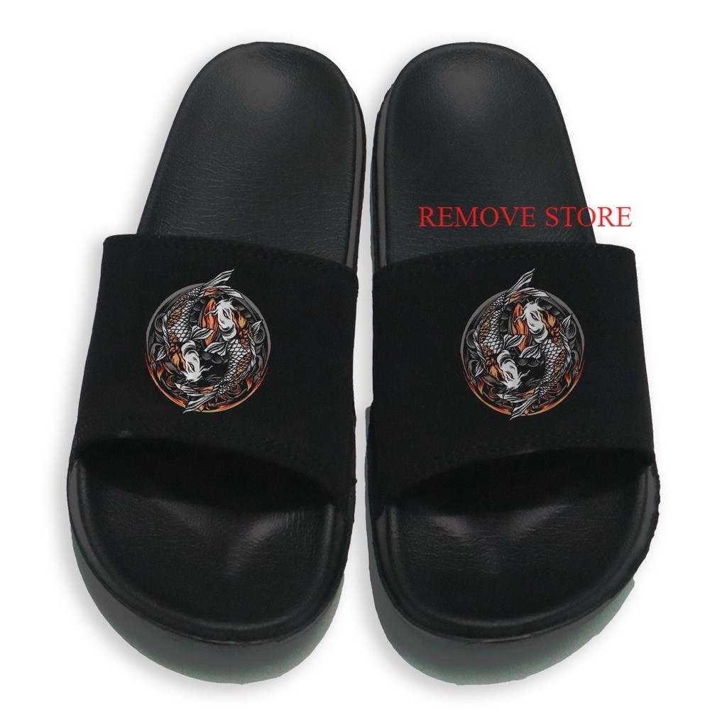 Sandal Slop Pria / wanita YIN - YANG |  Sandal Slide Slip-On | Slippers