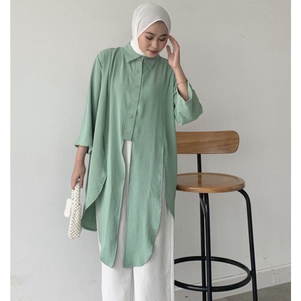 Kemejah Muslim Tunik 1Set Kmj Tunikk Wanita Sale Ramadhan Kemja Baju Tunij Basju Ngaji Muslimah Bajh