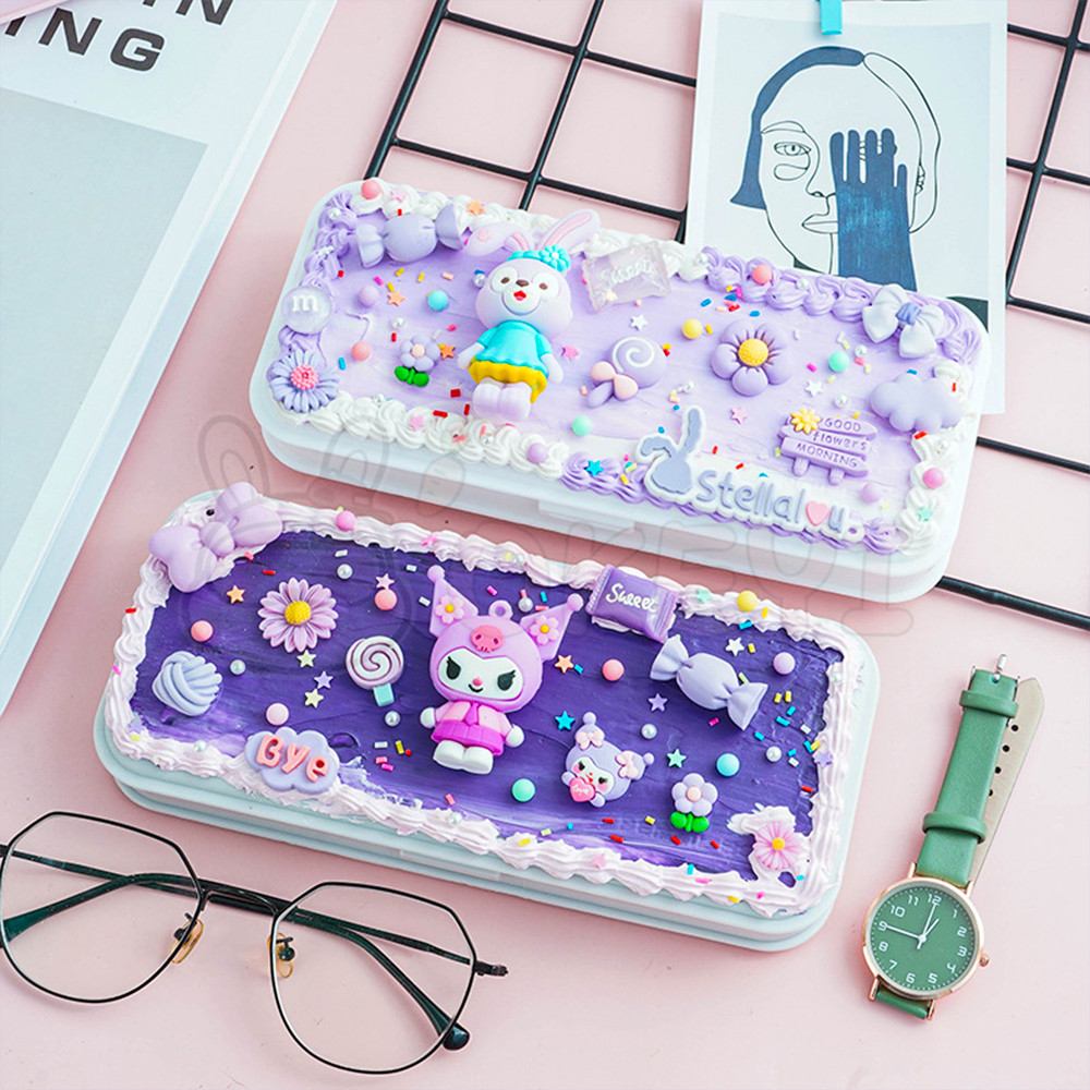 

Okeyi Kotak Pensil Diy Set Deco Cream Kit Tempat Pensil Lucu Korea Stationery Box