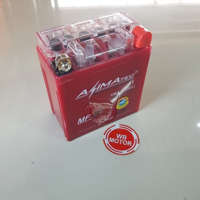 ACCU AKI ACU YAMAHA RX KING SATRIA 2 TAK GM3 AZIMATEC WB MOTOR BANDUNG