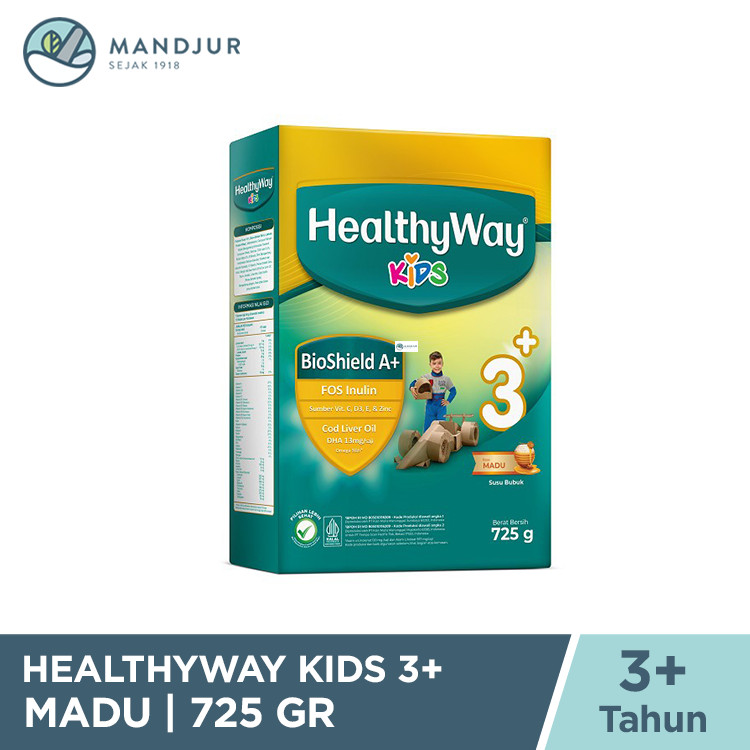 Original HealthyWay Kids 3+ Madu 725 Gr Susu Pertumbuhan Anak 3 Tahun Keatas Termurah