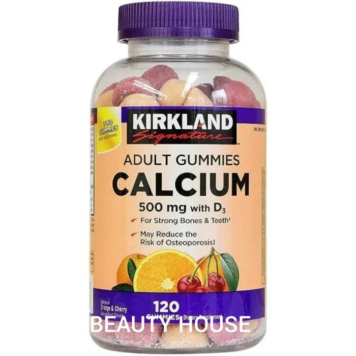 MS KIRKLAND "SIGNATURE" ADULT GUMMIES CALCIUM 500MG WITH D3 & ZINC