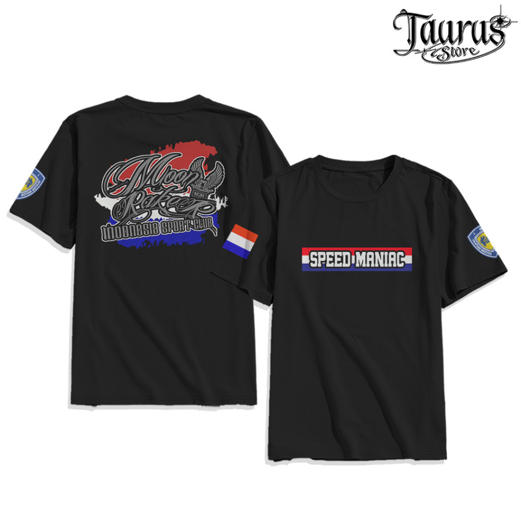 [COD] KAOS T-Shirt MOONRAKER INDONESIA 2023 Sablon DTF Premium SPEED MANIAC002 Baju Cotton Combads 3