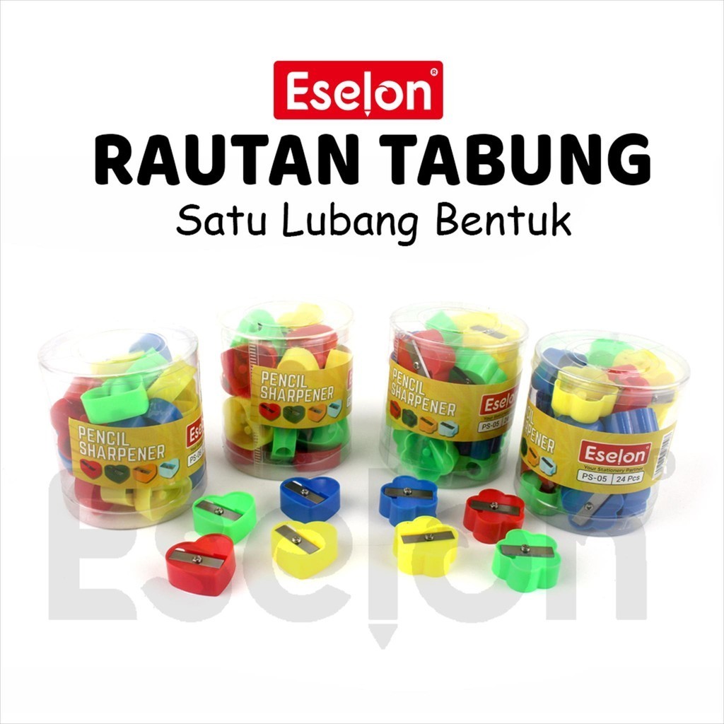 

24pcs Rautan Tabung Bentuk Bunga Hati / 1pack Serutan Pensil